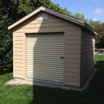 Roll up door on the rear of the shed